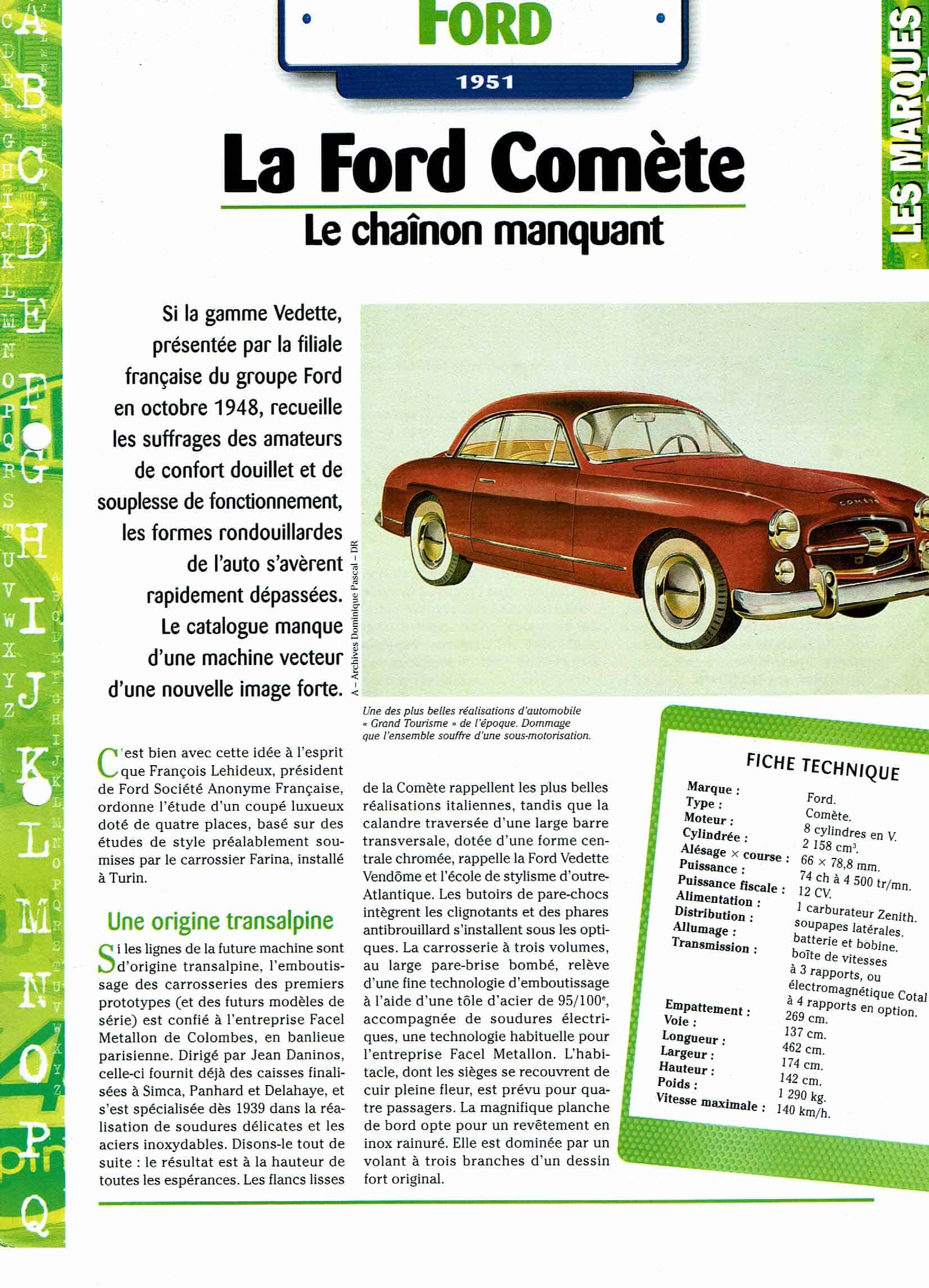 Modèle Réduit Ford Comète Coupé 1951 échelle 1:43 - Marque IXO - Neuf Dans Boîte D'origine
